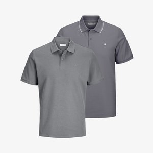 2ER PACK - Polo shirt - dunkelgrau   grau 2ER PACK - Polo shirt - dunkelgrau   grau