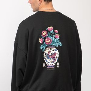 CREW WASHED BLOOD OF CHINA UNISEX - Sweatshirt - black CREW WASHED BLOOD OF CHINA UNISEX - Sweatshirt - black