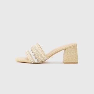 PENELOPE - Heeled mules - raffia PENELOPE - Heeled mules - raffia