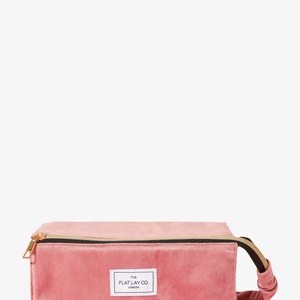 FLAT LAY MAKEUP BOX BAG - Wash bag - pink velvet FLAT LAY MAKEUP BOX BAG - Wash bag - pink velvet