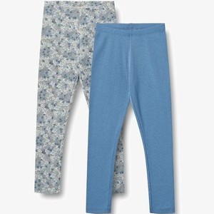 2ER PACK JULES - Leggings - Trousers - blue summer flowers 2ER PACK JULES - Leggings - Trousers - blue summer flowers