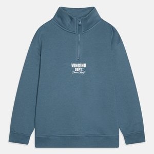 BASIC HALF ZIP UNISEX - Sweatshirt - blau/weiß BASIC HALF ZIP UNISEX - Sweatshirt - blau/weiß