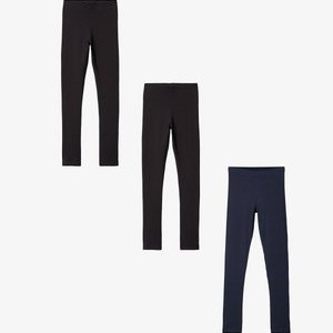 3ER STÜCK SET NKFVIVIAN - Leggings - Trousers - schwarz blau