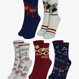 HARRY POTTER 5 PACK - Socks - grau blau rot