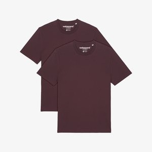 2ER MULTIPACK - Basic T-shirt - red brown 2ER MULTIPACK - Basic T-shirt - red brown