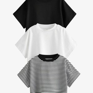 3 PACK   REGULAR FIT - Print T-shirt - monochrome