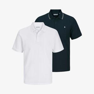 2ER PACK - Polo shirt - weiß   dunkelblau 2ER PACK - Polo shirt - weiß   dunkelblau