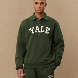 YALE COLLEGE UNISEX - Sweatshirt - duffel bag green/ivory YALE COLLEGE UNISEX - Sweatshirt - duffel bag green/ivory