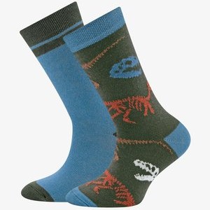 2ER PACK DINOS - Socks - fliegerblau oliv 2ER PACK DINOS - Socks - fliegerblau oliv