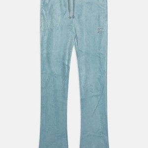 DIAMANTE BOOTCUT - Tracksuit bottoms - stone blue DIAMANTE BOOTCUT - Tracksuit bottoms - stone blue