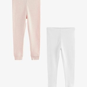 2 PACK - Leggings - Trousers - pink white 2 PACK - Leggings - Trousers - pink white