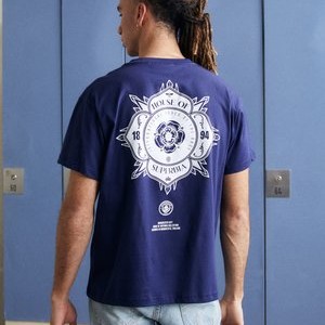 MANCHESTER CITY ROSE TEE - Club wear - navy blue MANCHESTER CITY ROSE TEE - Club wear - navy blue