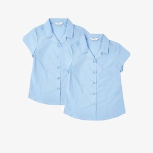 2PACK EASY REVERE  - Button-down blouse - blue
