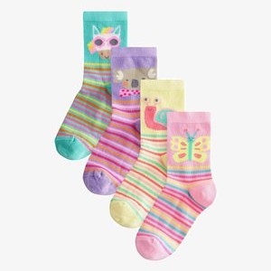 4 PACK - Socks - pink, purple and green