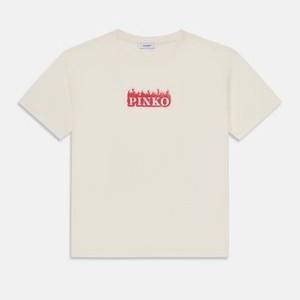 Print T-shirt - bianco/rosso Print T-shirt - bianco/rosso