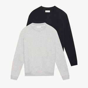 2 PACK - Sweatshirt - mottled light grey/black 2 PACK - Sweatshirt - mottled light grey/black