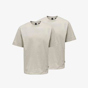 2ER PACK FRED - Basic T-shirt - silver lining