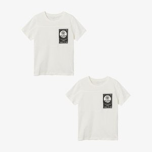 2ER-SET RUNDHALS KURZARM  - Print T-shirt - weiß