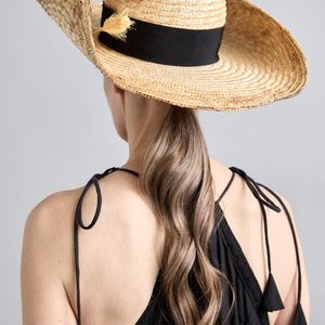 WHEAT SPIKES EMBELLISHED SUNBURNT COWBOY HAT - Hat - natural straw WHEAT SPIKES EMBELLISHED SUNBURNT COWBOY HAT - Hat - natural straw