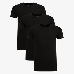 3-PACK - Basic T-shirt - black