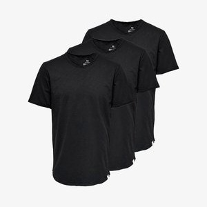 3ER PACK - Basic T-shirt - schwarz