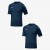 2 PACK KURZARM RUNDHALS  - Print T-shirt - dunkelblau