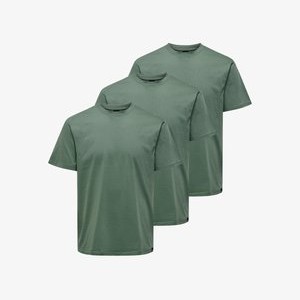 3 PACK - Basic T-shirt - dark forest 3 PACK - Basic T-shirt - dark forest
