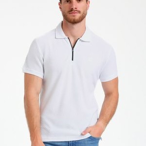 WIT ZIPPER - Polo shirt - ecru WIT ZIPPER - Polo shirt - ecru