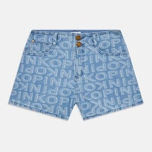 ALLOVER LOGO - Denim shorts - light blue ALLOVER LOGO - Denim shorts - light blue