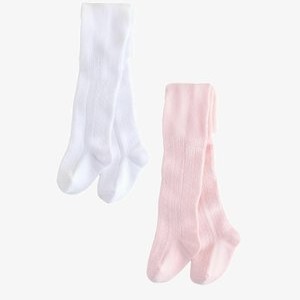 2 PACK - Tights - pink white
