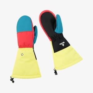 Fingerless gloves - pink yellow petrol Fingerless gloves - pink yellow petrol