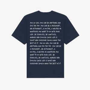 YOU GO GIRL BACK HEAVYWEIGHT - Print T-shirt - dark blue YOU GO GIRL BACK HEAVYWEIGHT - Print T-shirt - dark blue