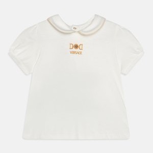 BABY MODULO PRINT MIX CREPE - Print T-shirt - white/gold BABY MODULO PRINT MIX CREPE - Print T-shirt - white/gold