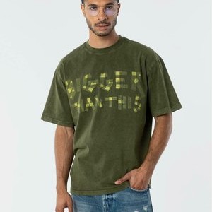 Print T-shirt - dark khaki Print T-shirt - dark khaki