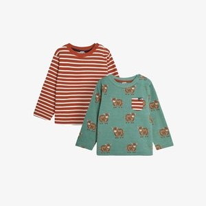 2 PACK REGULAR FIT - Long sleeved top - green