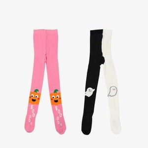 REBECCA GHOST 2 PACK - Tights - pink & black/white REBECCA GHOST 2 PACK - Tights - pink & black/white