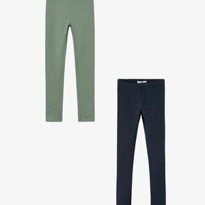 2ER-SET - Leggings - Trousers - blau grün