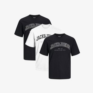 3 PACK - Print T-shirt - schwarz weiß 3 PACK - Print T-shirt - schwarz weiß