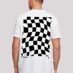WAVY SCHACH MUSTER - Print T-shirt - weiß WAVY SCHACH MUSTER - Print T-shirt - weiß