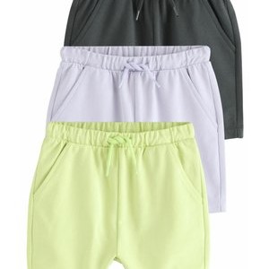 3 PACK - REGULAR FIT - Tracksuit bottoms - charcoal grey lilac lime green