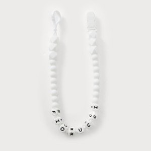 LOGO FRIENDSHIP BRACELET BEADED BAG CHAIN - Other accessories - fully white LOGO FRIENDSHIP BRACELET BEADED BAG CHAIN - Other accessories - fully white