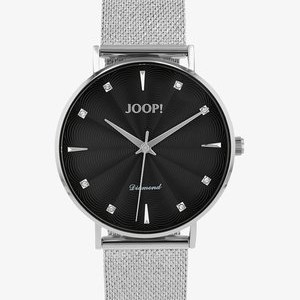 MIT METALLBAND EDELSTAHL DIAMANT - Watch - silver-coloured MIT METALLBAND EDELSTAHL DIAMANT - Watch - silver-coloured