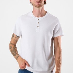 HENLEY - Basic T-shirt - white
