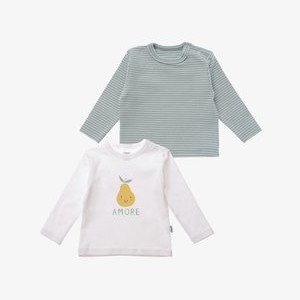 2 PACK - Long sleeved top - grün weiss 2 PACK - Long sleeved top - grün weiss