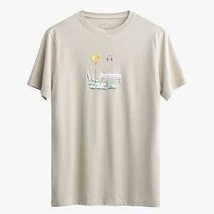 YUVICA - Print T-shirt - bone YUVICA - Print T-shirt - bone