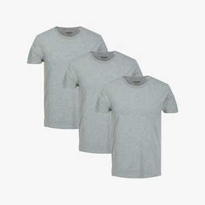 3ER PACK - Basic T-shirt - light grey melange