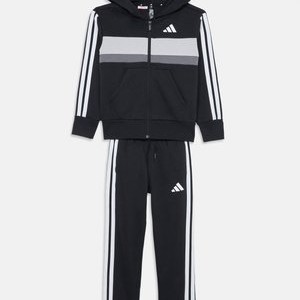 TIBERIO JUNIOR SET - Tracksuit - black/white/grey two TIBERIO JUNIOR SET - Tracksuit - black/white/grey two