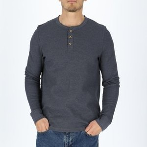 HENLEY - Long sleeved top - navy HENLEY - Long sleeved top - navy