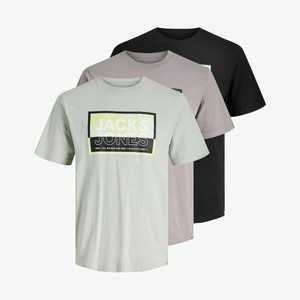 3ER-PACK LOGO RUNDHALSAUSSCHNITT  - Print T-shirt - gray flannel