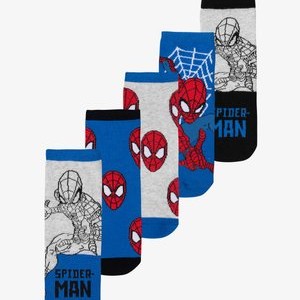 5ER PACK SPIDERMAN - Socks - blau grau 5ER PACK SPIDERMAN - Socks - blau grau